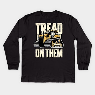 Tread On Them Bold Statement Yellow and Black Kids Long Sleeve T-Shirt